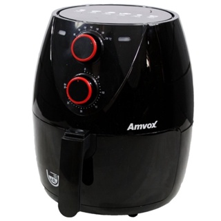 Air Fryer Fritadeira Elétrica 4,5L Portátil Voltagem 220V ou 110V 1400W Preto Amvox