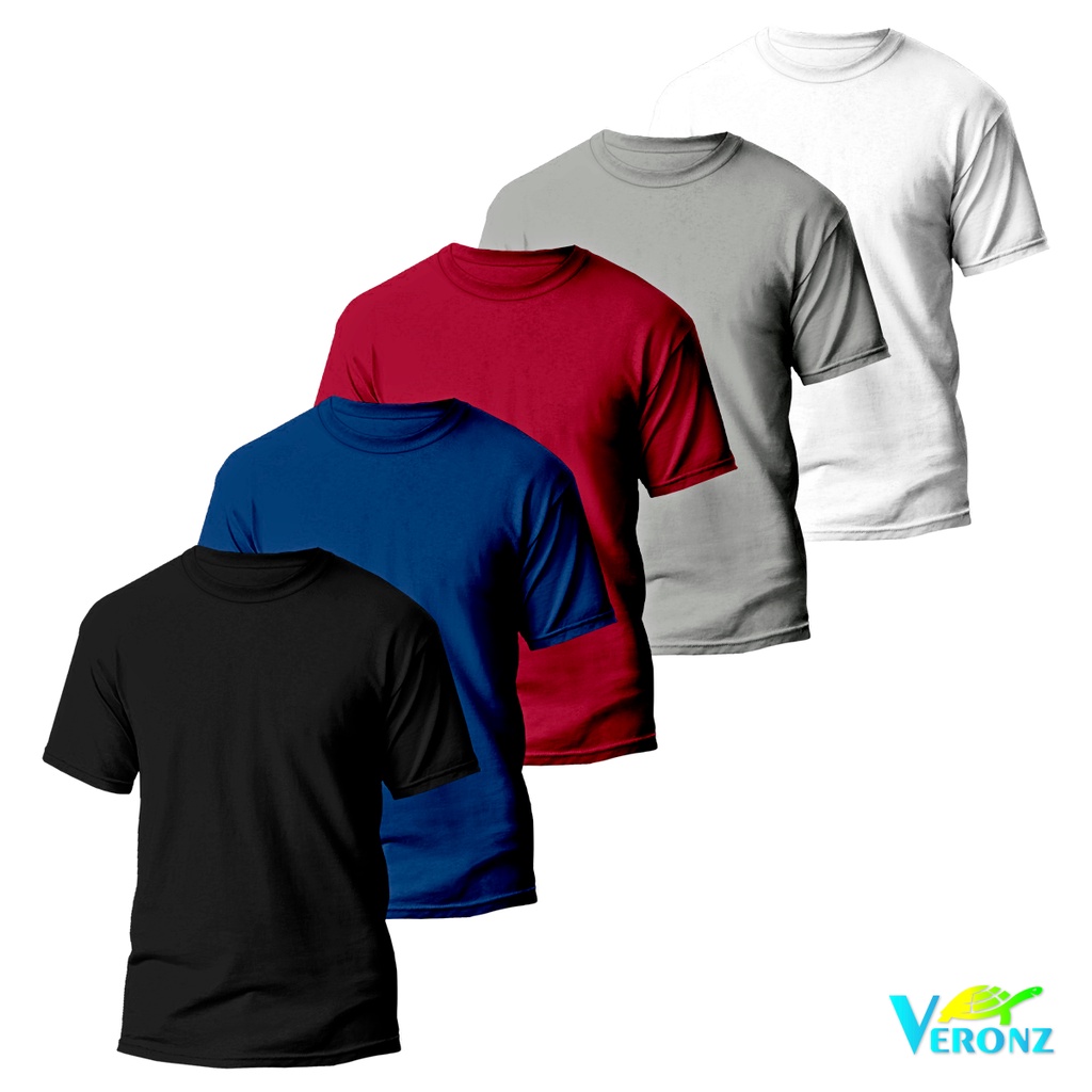 Kit 5 Camisetas Básicas Masculina Dry Fit Lisa Tradicional Shopee Brasil