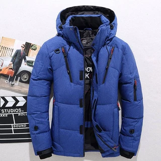 Casaco Térmico De Inverno Parka De Capuz Quente Para Homens Casual Masculino De Alta Qualidade