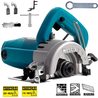 Serra Circular Mármore Wesco 1450w De Potência Profissional Corte Rápido Alta Potencia Qualidade em Oferta na Shopee