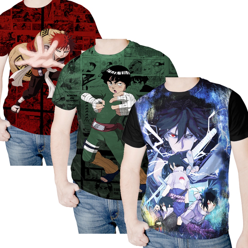 Camiseta Geek Anime Naruto Clássico Estampa Full Print Gk13
