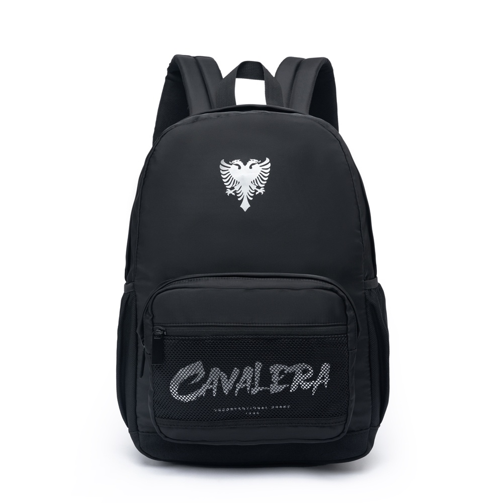 Kit Mochila Bolsa Cavalera Com Estojo Espaçosa Escolar Dia a Dia -  Preto+Cinza