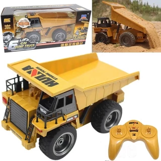 Caminhão Caçamba Basculante Controle Remoto 6 Canais, Partes em Metal, 1:18, 2.4Ghz HuiNa 1540