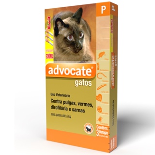 Antipulgas Advocate Para Gatos Até 4 Kg Combo 3 Pipetas