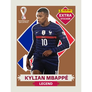 Figurinha Extra Copa 2022 Kylian Mbappé Silver