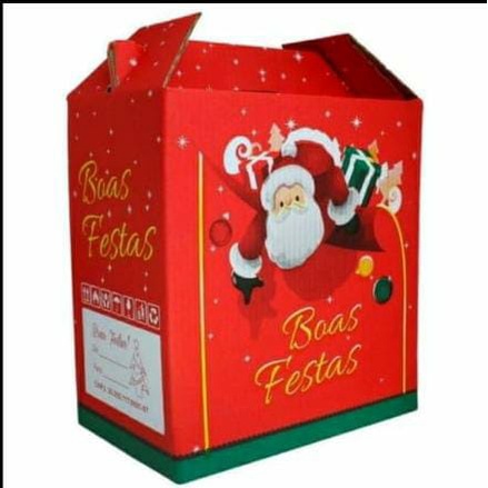 Kit cesta de natal/ boas festas presenteavel caixa de papelao