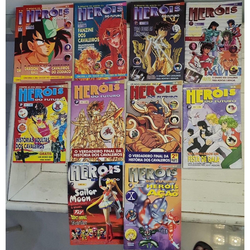 Heróis do Futuro Edições completas com os Encartes/brindes - Press- Ótimo estado
