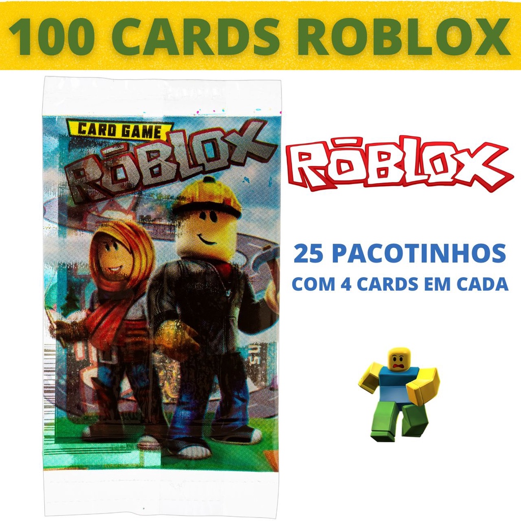 100 CARDS / CARTINHAS ROBLOX = 25 Pacotinhos.
