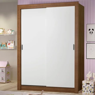 Guarda-Roupa Infantil Madesa Theo 2 Portas de Correr 4 Gavetas - Rustic/Branco em Oferta na Shopee