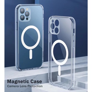 Original Clear For Magsafe Magnetic Wireless Charging Animation Case For  iPhone 15 14 13 12 11 Plus Mini Pro Max X XS XR 8 Cover 