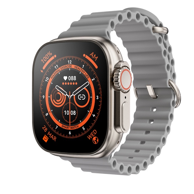 S8 Relógio 1 : 1 Maçã 2.02 Polegadas NFC 120HZ Voz AI Inteligente Esportivo  SOS Bluetooth Chamada Sem Fio De Freqüência Relógio Smartwatch série 8  Configuração superior 45mm - Corre Que Ta Baratinho