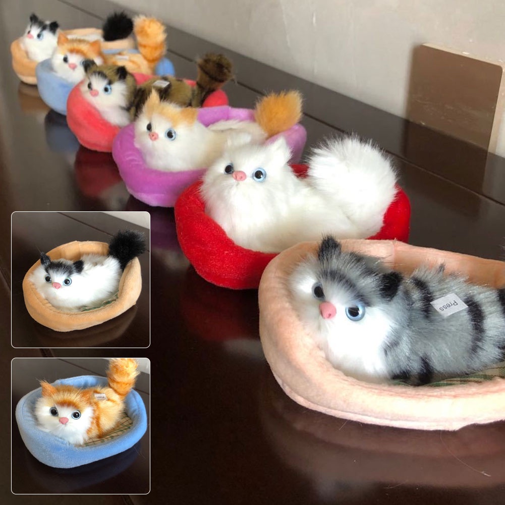 50cm bonito realista 3d gato brinquedos de pelúcia recheado macio animal  boneca simulação sono travesseiro sofá almofada dos desenhos animados  boneca casa decoração presente - AliExpress