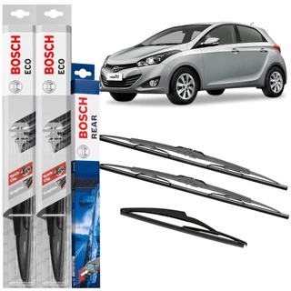 Kit Palheta Limpador Parabrisa Bosch Dianteira Traseira HB20