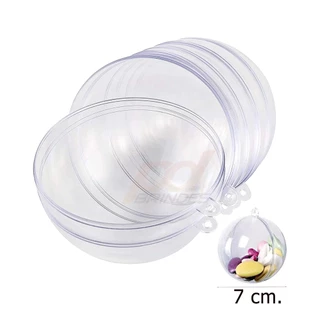 Esfera Acrilica 7 cm - Bola Transparente - 10 Unidades