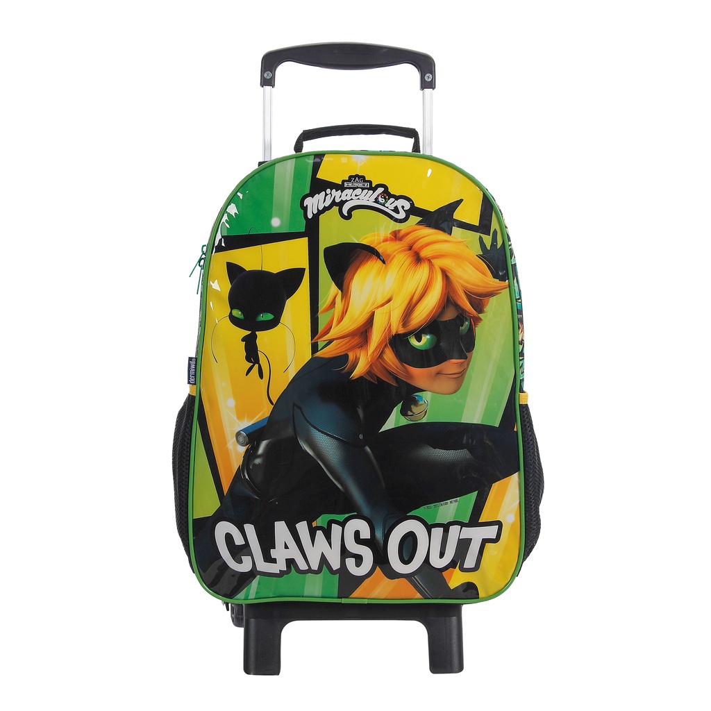 Lady Bug Mochilas De Cat Kit Mochila Rodinha G +Lanch Miraculous