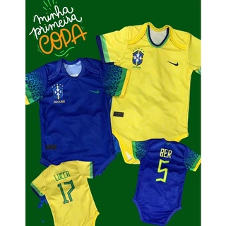 Body bebê Brasil copa 2022 personalizado com nome