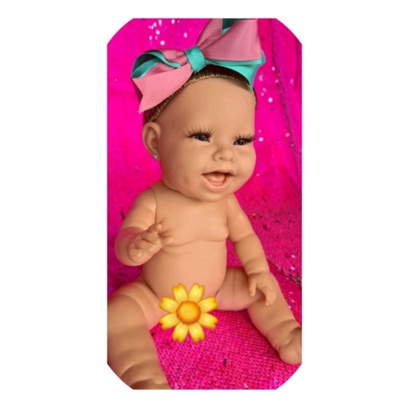 Boneca Bebê Reborn Realista De Silicone 48cm Bruna