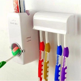 Porta Escova Dispenser Distribuidor Com Automático De Pasta De Dente Creme Dental de Dentes Para Até 5 Escovas Em Banheiro
