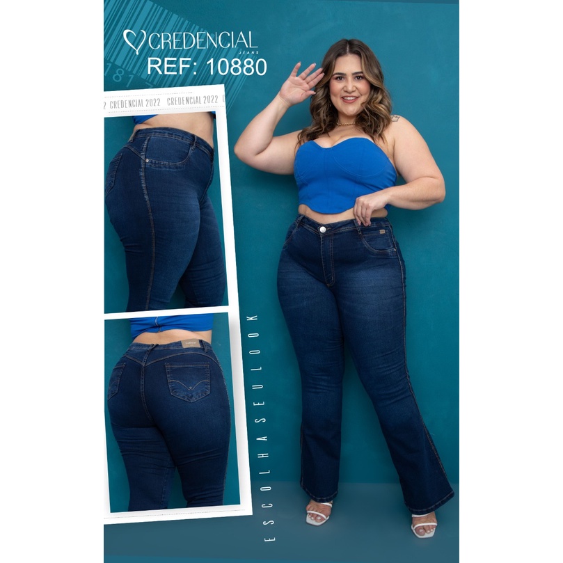 Calça jeans plus hot sale size feminina barata