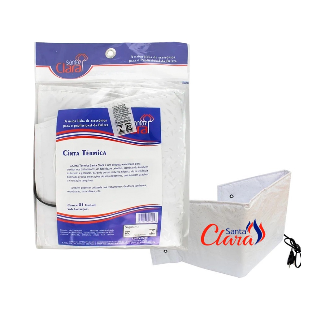 Cinta Manta Térmica Abdominal p/ Redução de Medidas Santa Clara ST3 - 110v e 220v