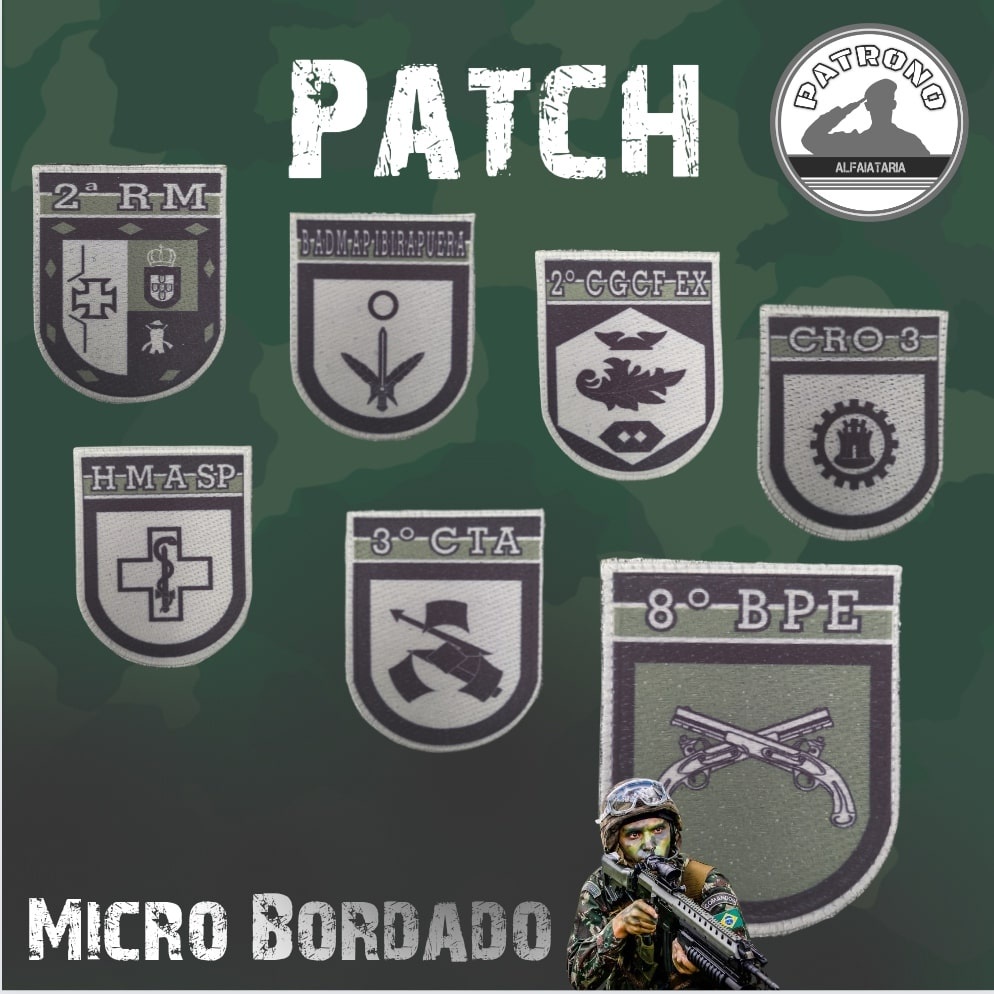 Sutache Bordado para a Nova Farda Patch Bordado