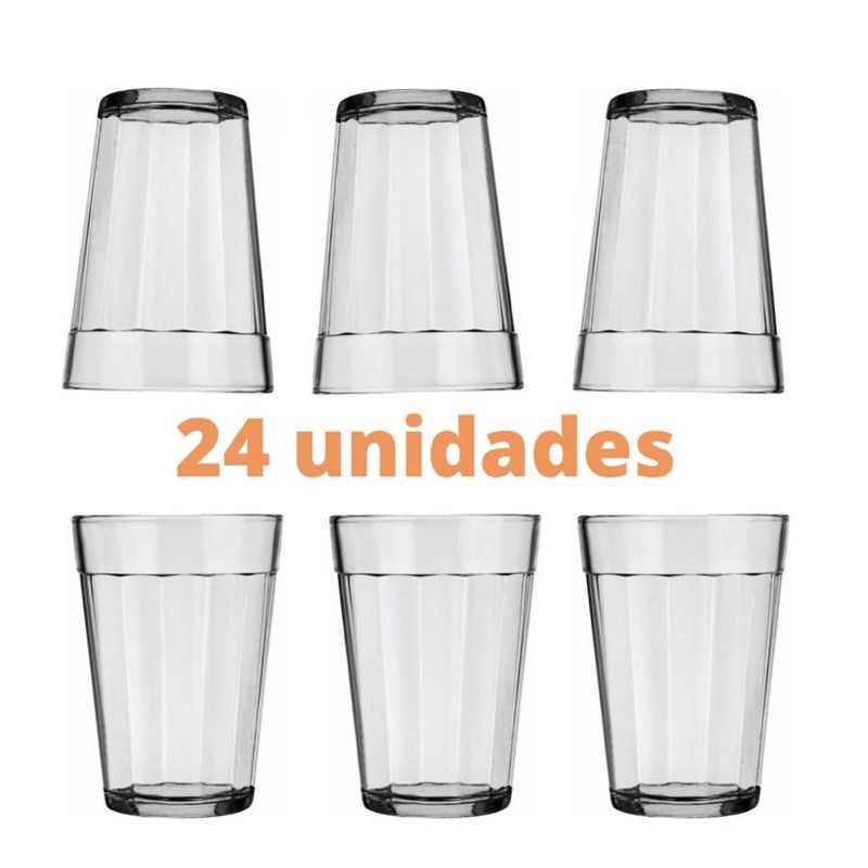 Jogo de Copos Americano de Vidro 190ml Com 24 Unidades Nadir em Promoção na  Americanas