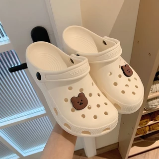 Chinelos Buraco Sapatos Femininos Verão Versão Coreana ins Tendência Antiderrapante Uso Externo