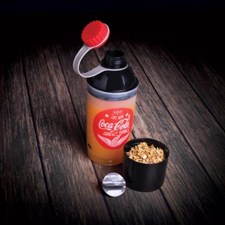 Garrafa de Plástico 600 ml com Tampa Rosca Fixa e Compartimento Vip Coca Cola