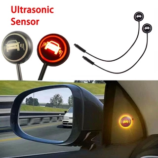 2Pcs Sistema De Monitoramento Do Ponto Cego Carro Sensor Ultra-Sônico Auxiliar De Mudança De Pista Ferramenta Luzes Indicadoras