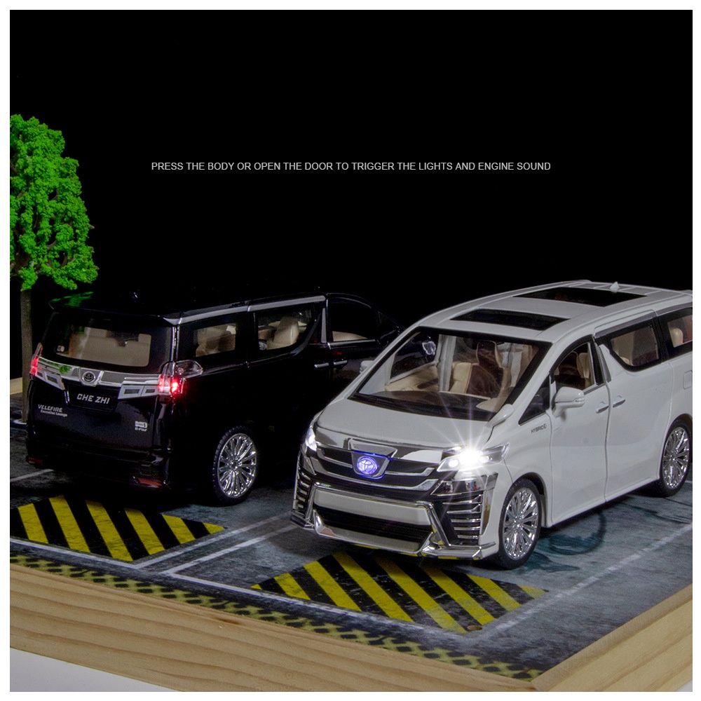 KLT 1/24 Modelo De Carro Diecast Modellista Toyota Alphard