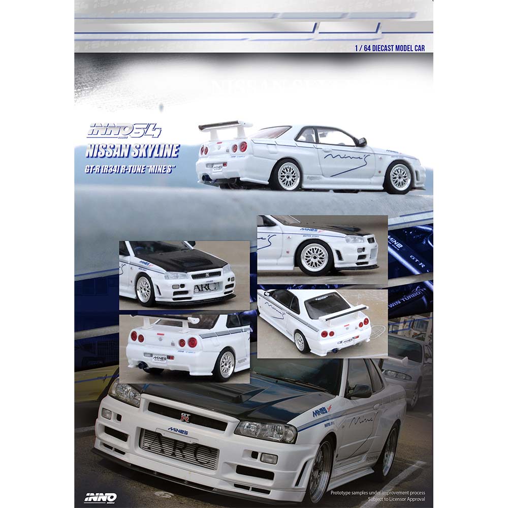 Inno64 IN64-R34RT-MINES 1/64 NISSAN SKYLINE GT-R R34-TUNE