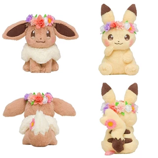 Boneco De Pelúcia Pokemon Center Pikachu & Eevee