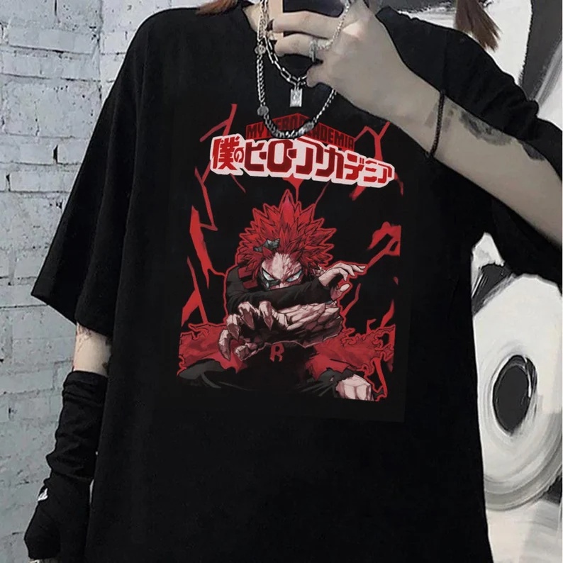 Camiseta T Shirt Unissex Algodão Anime Boku No Hero Academia Eijiro Kirishima Adms Shopee Brasil 0261