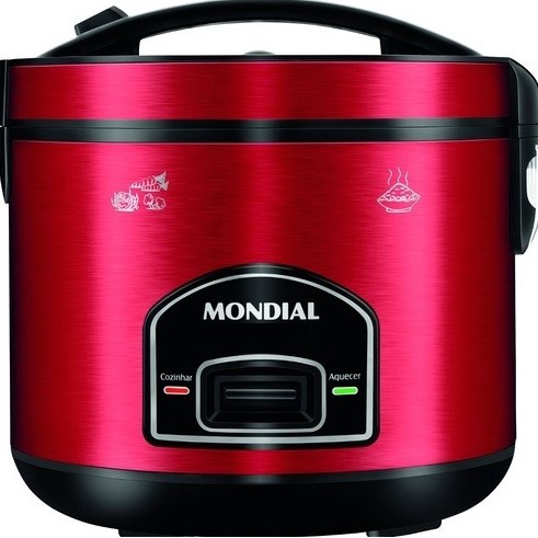 PANELA ELETRICA MONDIAL INOX VERMELHA 700W 220V