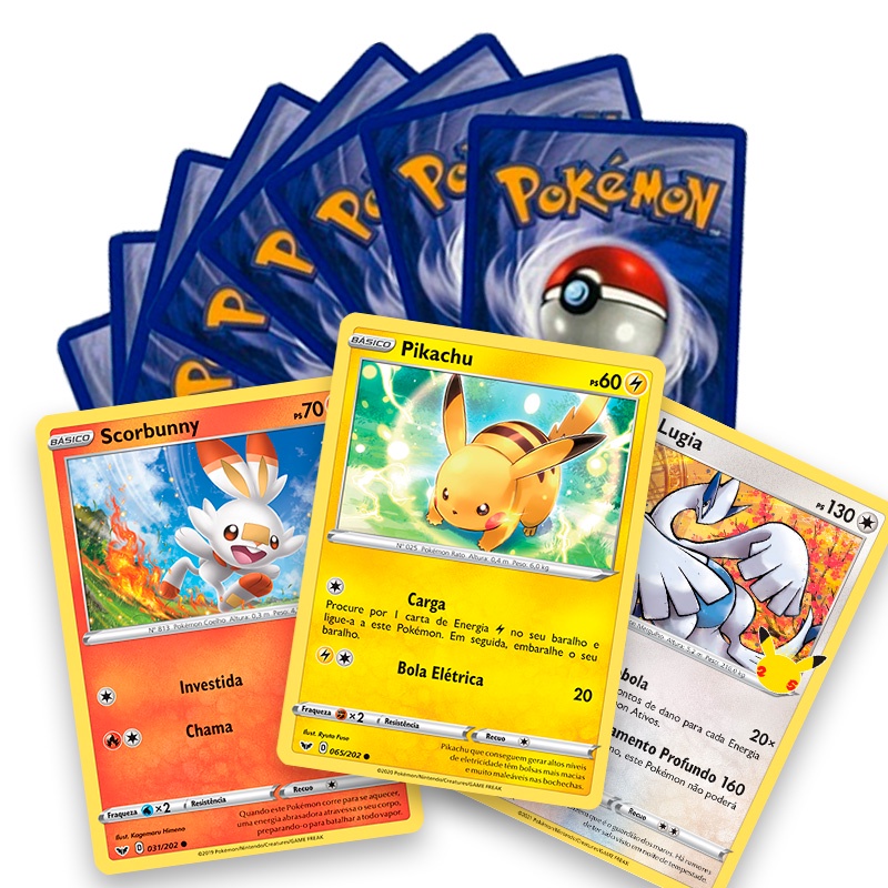 Até 100 Cartas Pokémon 151 ORIGINAIS SEM REPETIÇÃO - POKÉMON TCG 151  (Primeira Geração Kanto)