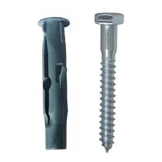Bucha FU - Tijolo Baiano - 10mm + Parafuso Sextavado