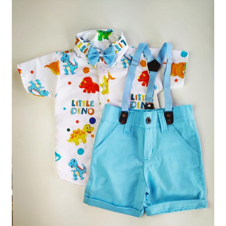 Roupa do DINO BABY infantil conjunto dinossauro bebê menino festa