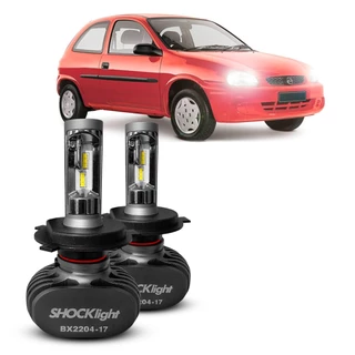 Ultra Led Shocklight 10.000 Lumens 6000k Chevrolet Corsa Farol Alto e Baixo Promoção