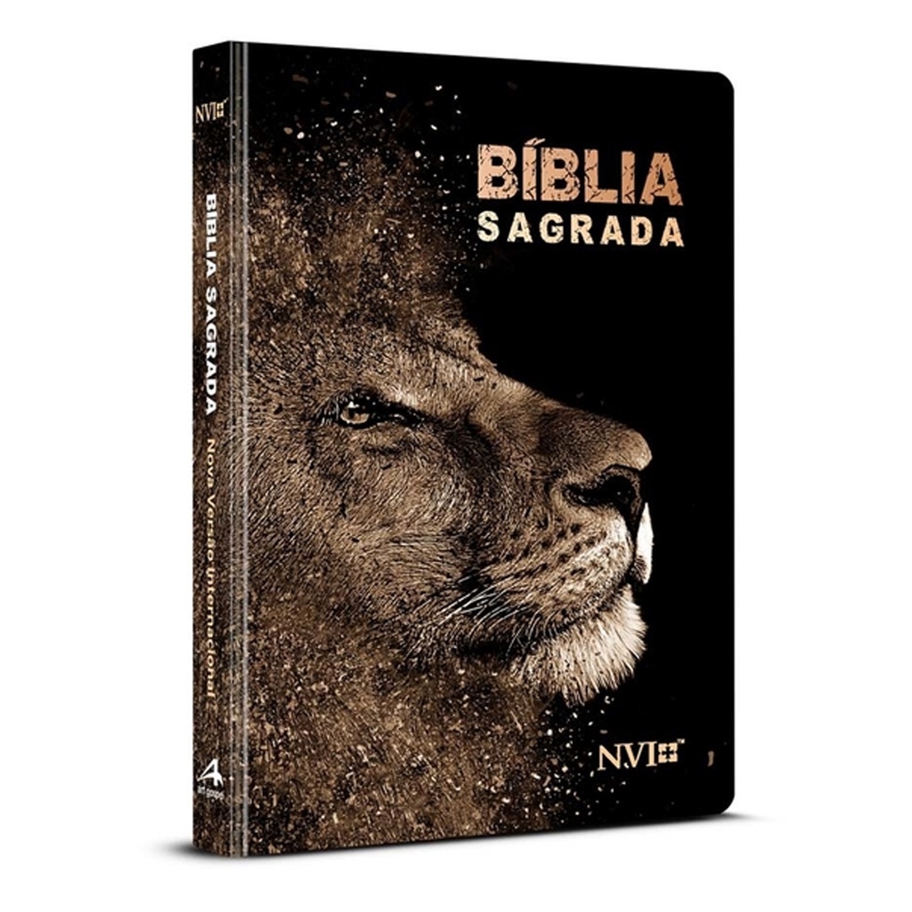 Bíblia Sagrada NVI - Média Capa Dura Leão Dourado | Shopee Brasil