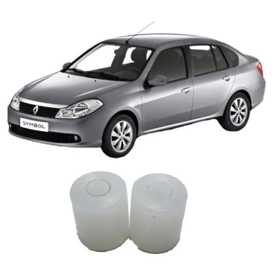 Kit Com 2 Buchas Para Limitador De Porta Renault Symbol
