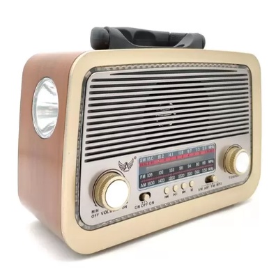 Rádio Retrô Recarregável Bluetooth Portátil Am Fm Retrô Vintage