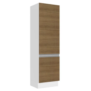 Paneleiro Armário de Cozinha 100% MDF 60 cm 2 Portas Branco/Rustic Acordes Madesa em Oferta na Shopee