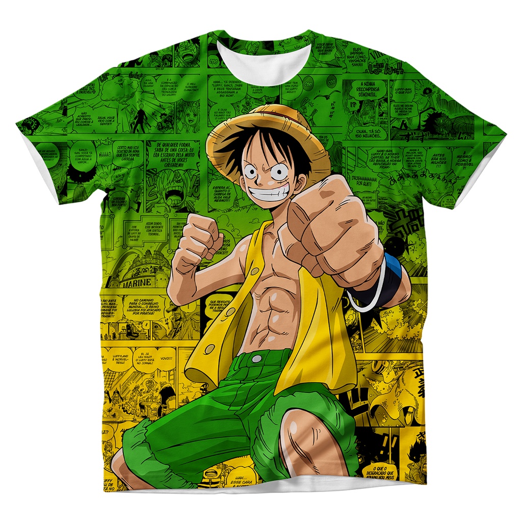 Blusa Camisa One Piece Anime Bando Chapéu de Palha Luffy Sanji Zoro G2561