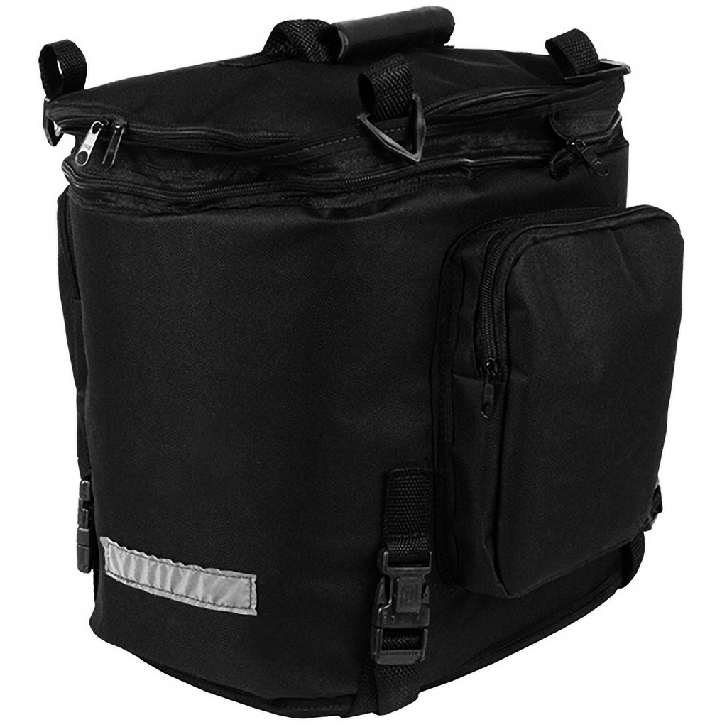 Alforge Mala Bolsa De Banco Expansiva De Litros Em Nylon Universal P Moto Com Capa De