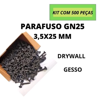 Parafuso Cabeça Trombeta Drywall Philips Ponta Agulha 3,5x25mm 500 peças
