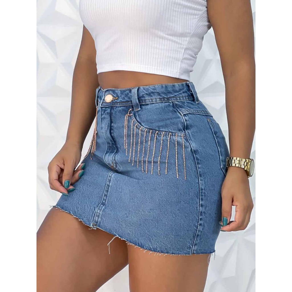 Como desfiar barra hot sale de saia jeans