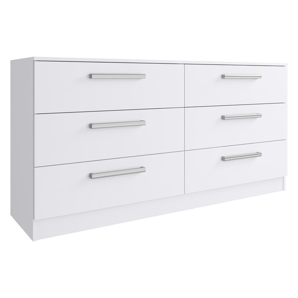Cômoda Madesa Laura com 6 Gavetas - Branco