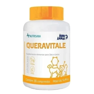 Suplemento Queravitale para Cães e Gatos Nutrisana 30 Comprimidos