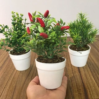 Temperos Artificiais - Kit c/ 3 Vasos ( PIMENTA / ARRUDA / ALECRIM )