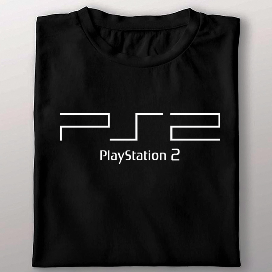 Camiseta Playstation 2 PS2 100% Algodão Aesthetic Nostalgia Gamer Jogo Estilo